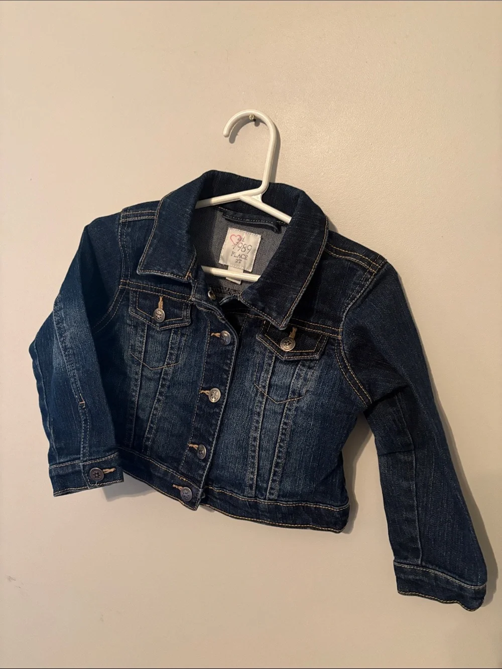 Children’s Place Dark Blue Denim Jean Jacket for girls